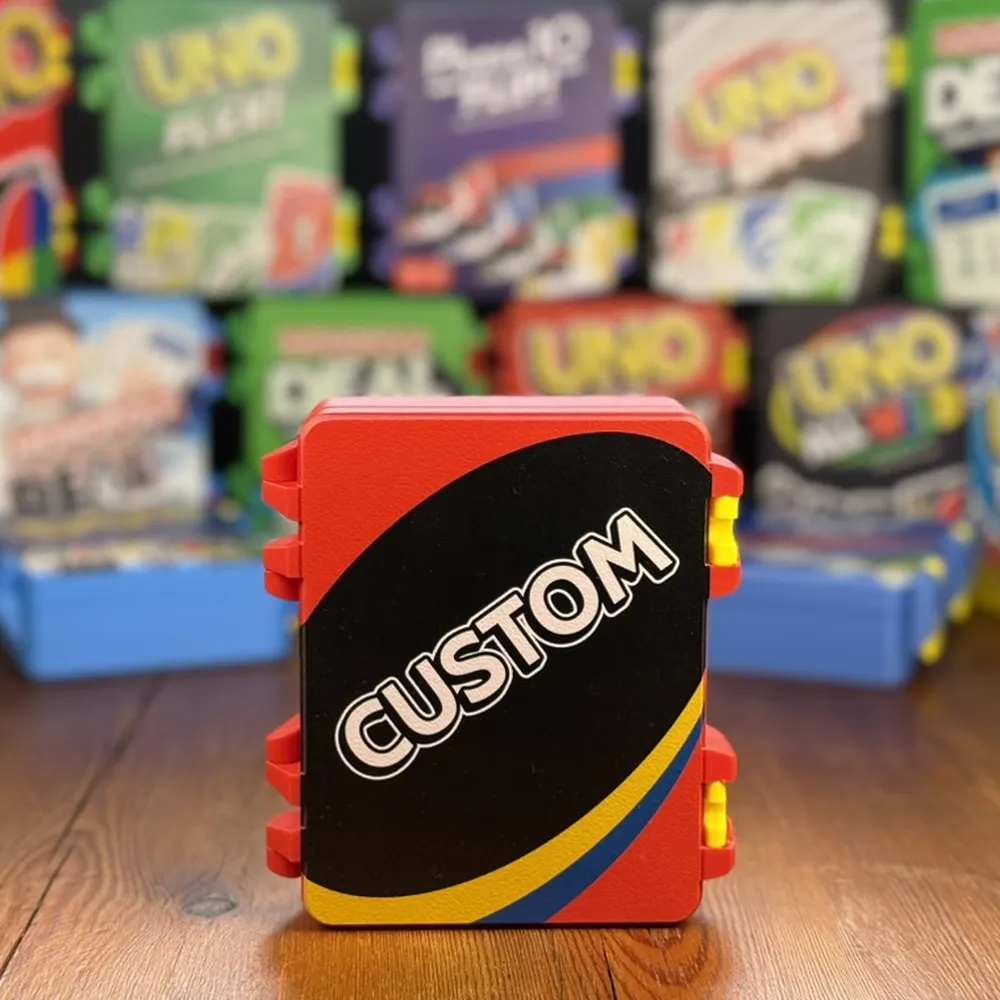 a red case with a custom printed lid