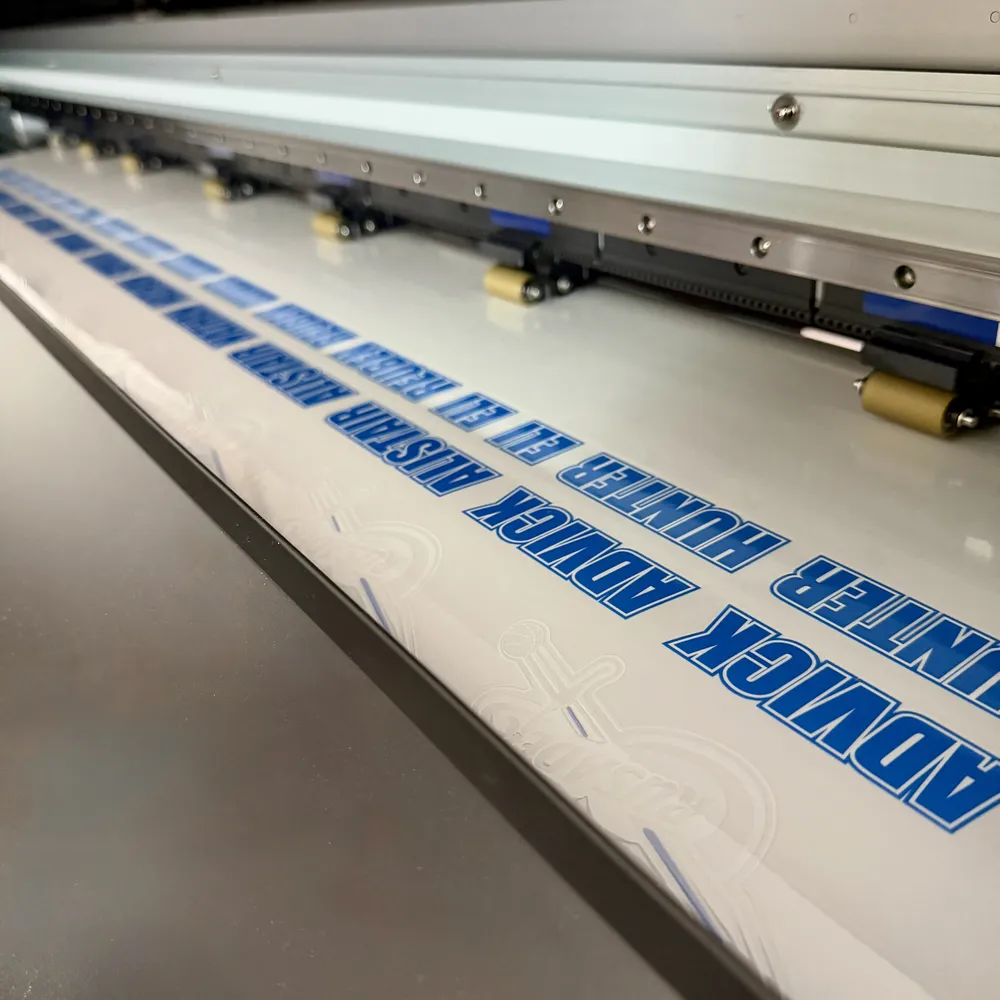 blue names printing on film in our printer