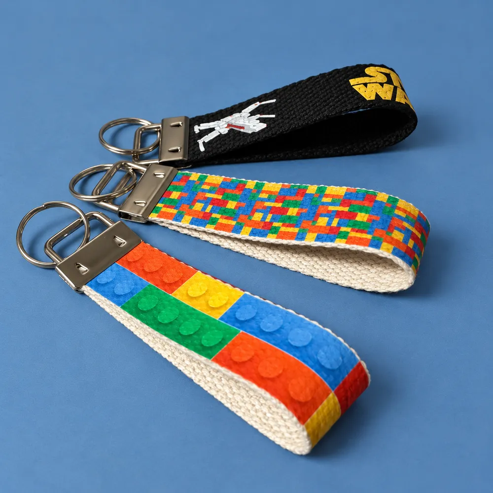 brick-pattern key straps