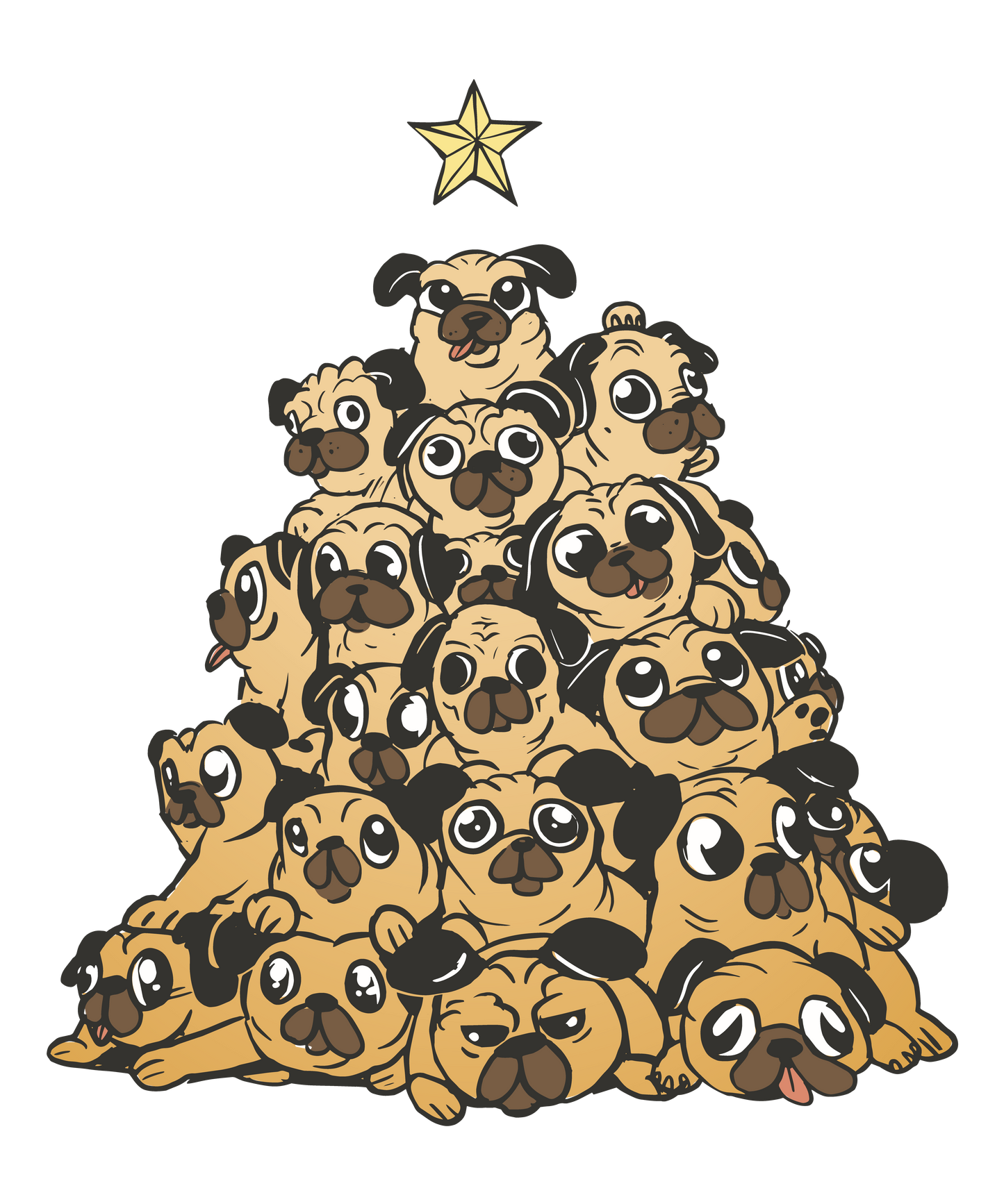 Pug Xmas Tree